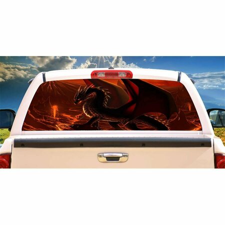ENTRETENIMIENTO Dragon 1 Rear Window Graphic Suv View Thru Vinyl Back Truck Decal EN3257586